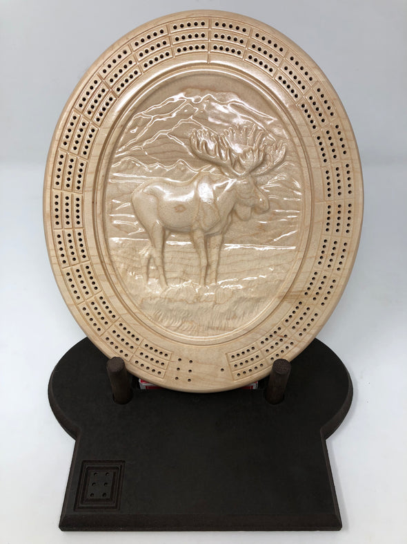 3D Moose Cribbage Board