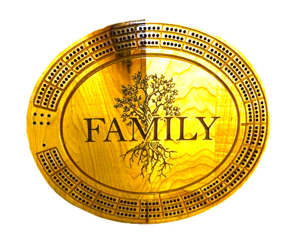 Family Cribbage Board - Laser's Edge Design RD