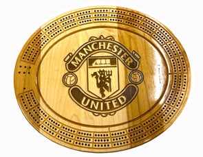 Engraved Manchester United Cribbage Board - Laser's Edge Design RD