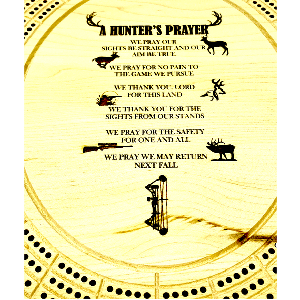 A Hunter's Prayer Cribbage Board