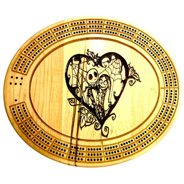 Engraved Nightmare Before Xmas Cribbage Board