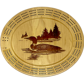 Loon on The Lake Cribbage Board