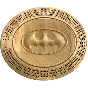 3D Batman Logo Cribbage Board