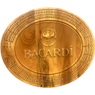 3D Bacardi Logo Cribbage Board