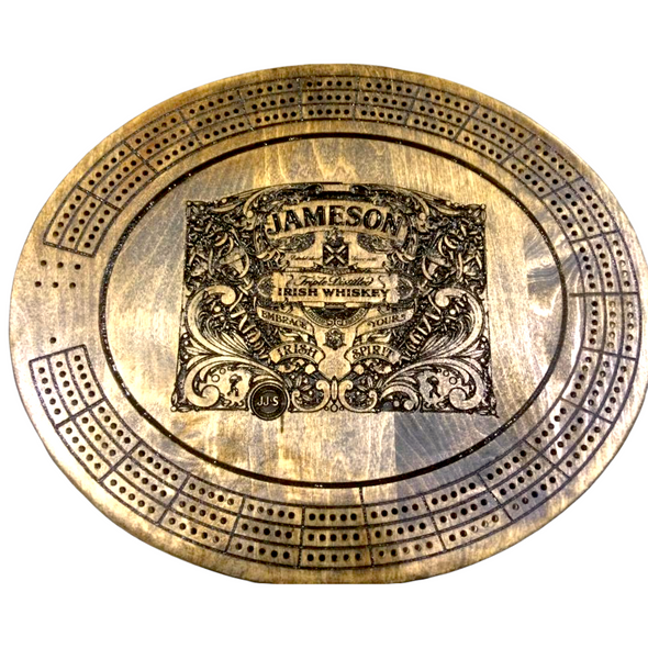 Engraved Jameson Whisky Cribbage Board